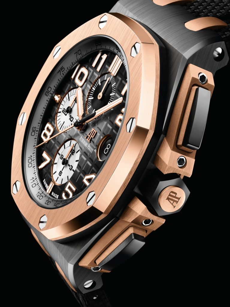 Audemars Piguet Royal Oak Offshore Chronograph Grey Dial Black Rubber Strap Watch for Men - 26405NR.OO.A002CA.01