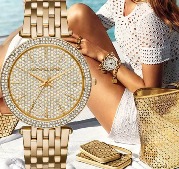 Michael Kors Darci Gold Dial Gold Steel Strap Watch for Women - MK3438 Buy Now By Michael Kors