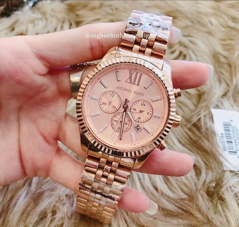 Michael Kors Lexington Rose Gold Dial Rose Gold Steel Strap Watch for Men - MK8319 Buy Now By Michael Kors