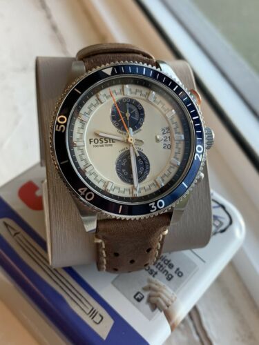 Fossil Wakefield Chronograph Cream Dial Brown Leather Strap Watch for Men - CH2951 Buy Now By Fossil