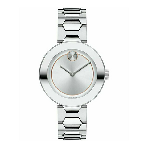 Shop Movado Bold Silver Dial Silver Steel Strap Watch For Women - 3600381 in USA