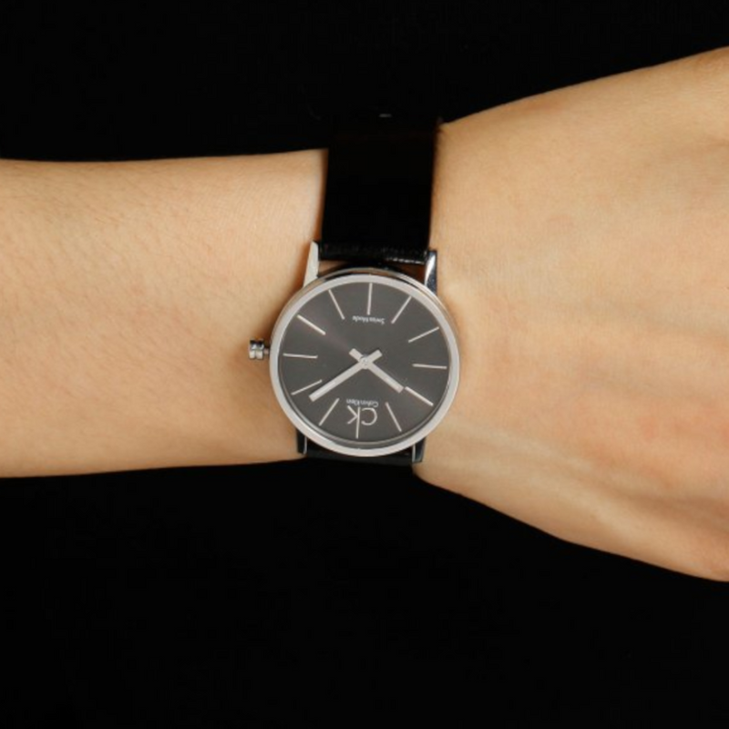 Calvin Klein Minimal Black Dial Black Leather Strap Watch for Women - K7622107 Buy Now By Calvin Klein