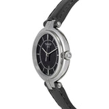 Tissot T Lady Flamingo Black Dial Black Leather Strap Watch For Women - T094.210.16.051.00