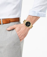 Michael Kors Slim Runway Quartz Black Dial Gold Steel Strap Watch For Men - MK8621 Buy Now By Michael Kors