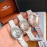 Coach Preston White Dial White Steel Strap Watch for Women - 14503462 Buy Now By Coach