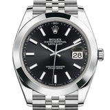 Shop Rolex Datejust 41 Oyster Black Dial Oystersteel Jubilee Bracelet Watch for Men - M126300-0012 in USA