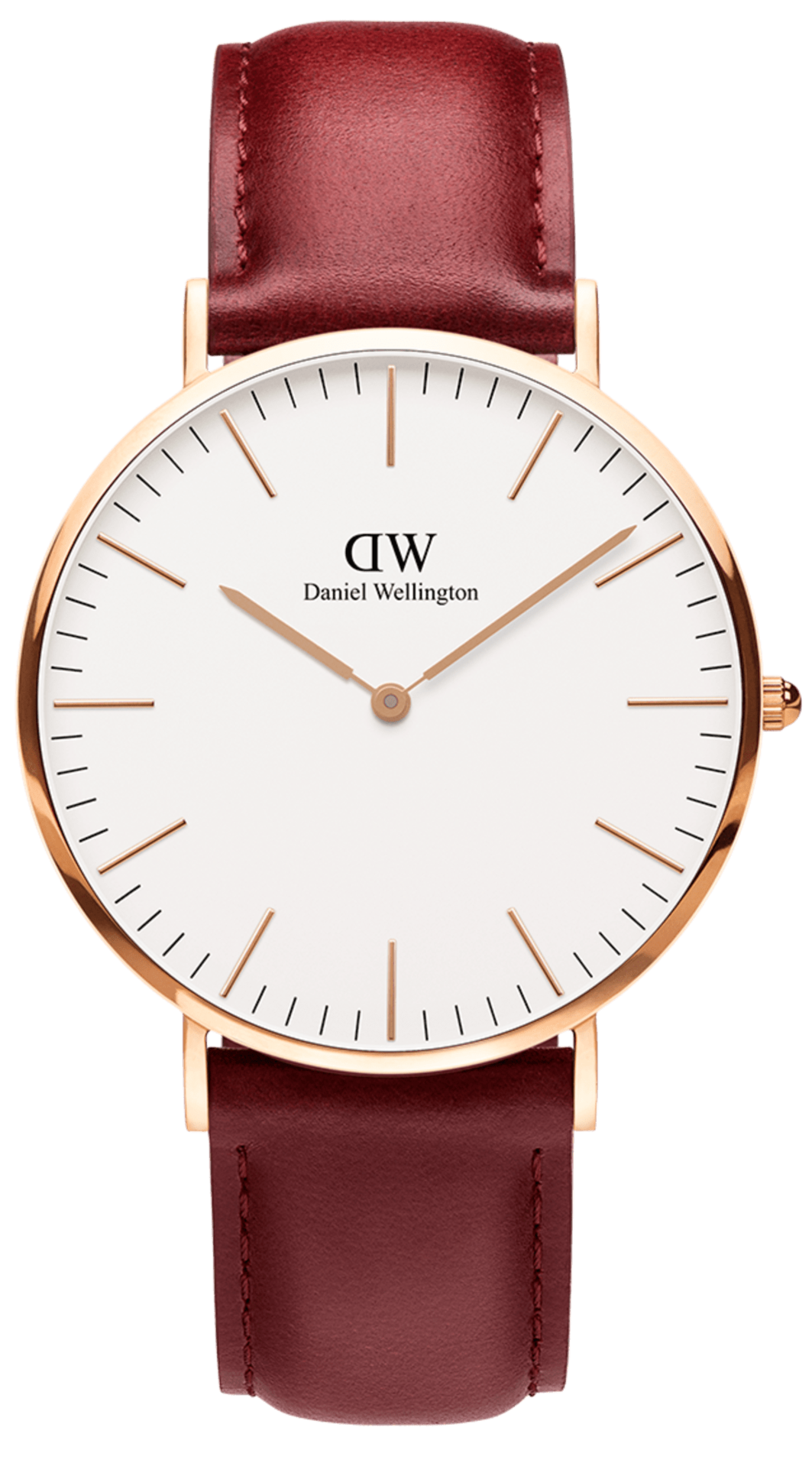 Daniel Wellington Classic Suffolk White Dial Brown Leather Strap Watch For Women - DW00100120
