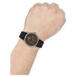 Emporio Armani Luigi Analog Brown Dial Black Leather Strap Watch For Men - AR11156 Buy Now By Emporio Armani