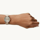 Emporio Armani Gianni T Bar Quartz White Dial Beige Leather Strap Watch For Women - AR1927 Buy Now By Emporio Armani