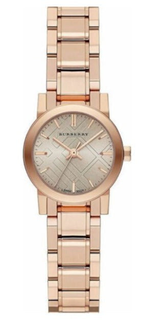 Shop Burberry The City Nude Dial Rose Gold Steel Strap Watch for Women - BU9228 in USA