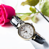 Tissot Flamingo Mother of Pearl White Dial Black Leather Strap Watch For Women - T094.210.26.111.00 Buy Now By Tissot