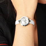 Tissot T Trend Flamingo Valentines Mother of Pearl White Dial White Leather Strap Watch For Women - T094.210.16.111.01 Buy Now By Tissot