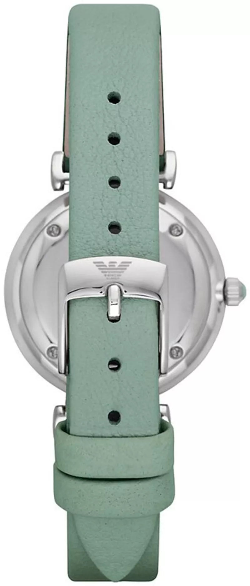 Emporio Armani Gianni T Bar Mother Of Pearl Blue Dial Blue Leather Strap Watch For Women - AR1959 Buy Now By Emporio Armani