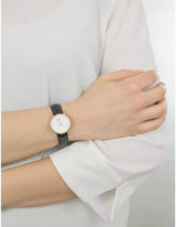 Daniel Wellington Classy Sheffield White Dial Black Leather Strap Watch For Women - DW00100060 Buy Now By Daniel Wellington