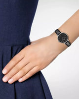 Daniel Wellington Classic Petite Reading Black Dial Black Leather Strap Watch For Women - DW00100235 Buy Now By Daniel Wellington