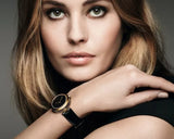 Shop Gucci Diamantissima Quartz Black Dial Black Leather Strap Watch for Women - YA141501 in USA