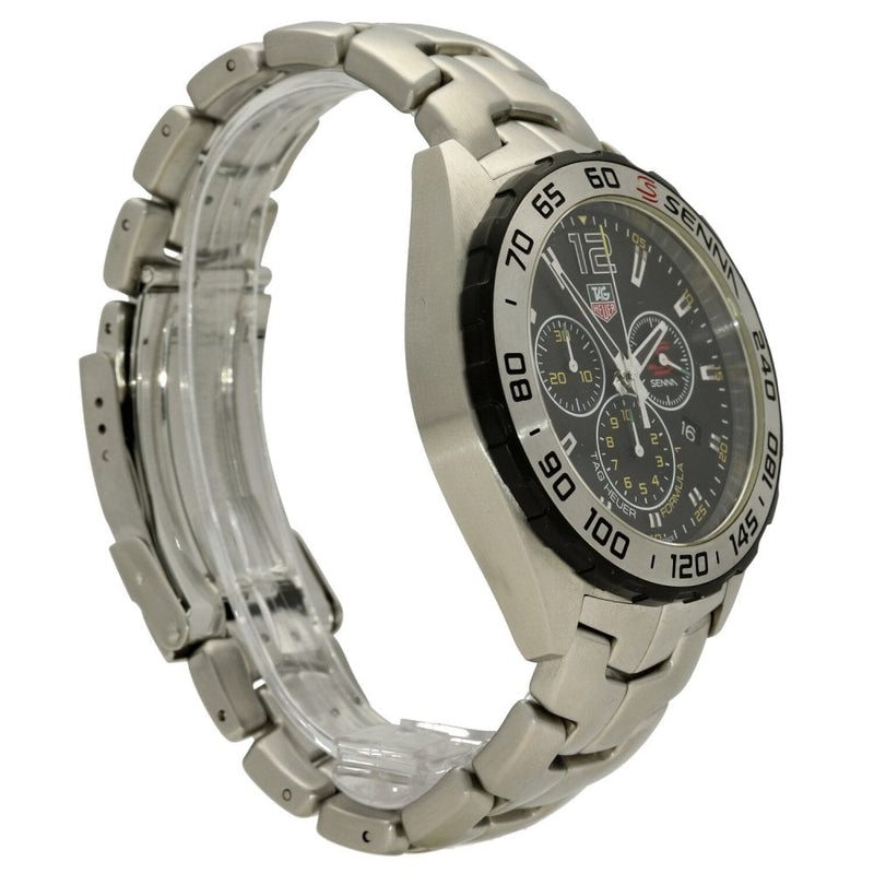 Shop Tag Heuer Formula 1 Senna Limited Edition Chronograph Black Dial Silver Steel Strap Watch for Men - CAZ1013.BA0883 in USA