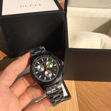 Gucci G-Timeless Chronograph Black Dial Black Steel Strap Watch For Men - YA126268 Buy Now By Gucci