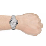 Fossil Bannon Multifunction Chronograph Silver Dial Silver Steel Strap Watch for Men - BQ2490 Buy Now By Fossil