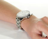 Fossil Cecile Chronograph Silver Dial Silver Steel Strap Watch for Women - AM4481 Buy Now By Fossil