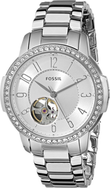 Fossil Architect Automatic Silver Dial Silver Steel Strap Watch for Women - ME3057 Buy Now By Fossil