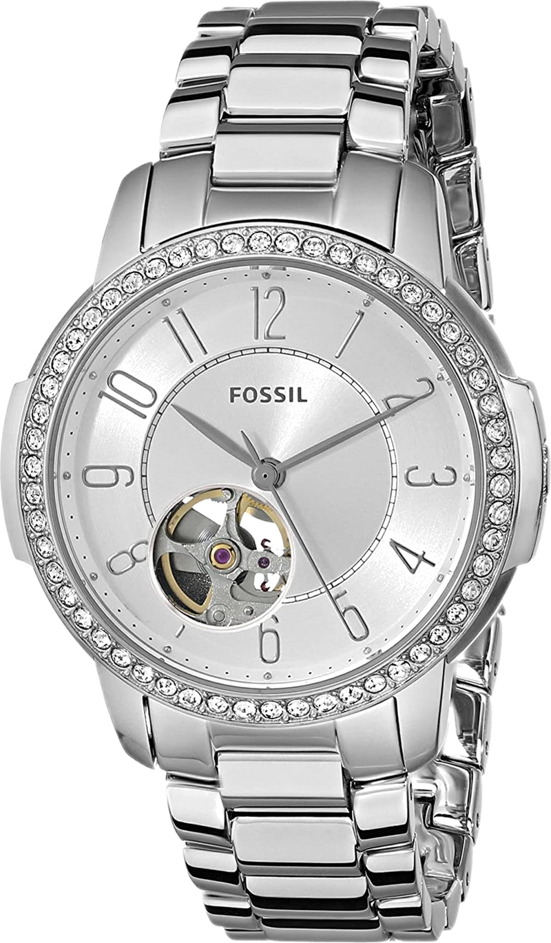 Fossil Architect Automatic Silver Dial Silver Steel Strap Watch for Women - ME3057 Buy Now By Fossil