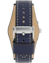 Fossil Coachman Chronograph White Dial Blue Leather Strap Watch for Men - CH3051 Buy Now By Fossil