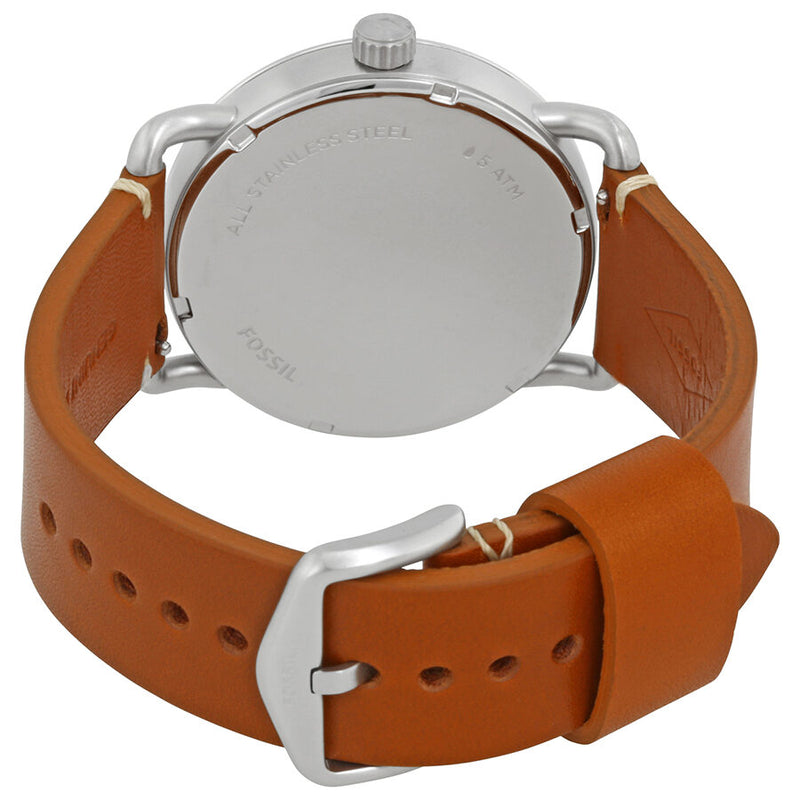 Shop Fossil Commuter Blue Dial Blue Leather Strap Watch for Men - FS5325 in USA
