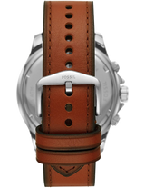 Fossil Dillinger Luggage Chronograph Blue Dial Brown Leather Strap Watch for Men - FS5675 Buy Now By Fossil