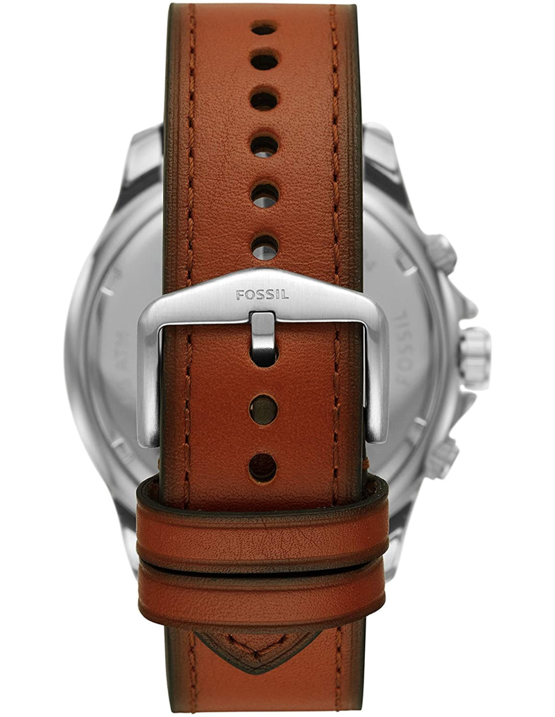 Fossil Dillinger Luggage Chronograph Blue Dial Brown Leather Strap Watch for Men - FS5675 Buy Now By Fossil