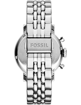 Fossil Boyfriend Chronograph Silver Dial Silver Steel Strap Watch for Women - ES2198 Buy Now By Fossil