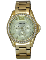 Fossil Riley Gold Dial Gold Steel Strap Watch for Women - ES3203 Buy Now By Fossil