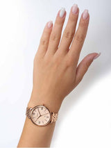 Fossil Jacqueline Rose Gold Dial Rose Gold Steel Strap Watch for Women - ES3435 Buy Now By Fossil