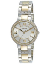 Fossil Virginia Silver Dial Two Tone Steel Strap Watch for Women - ES3503 Buy Now By Fossil