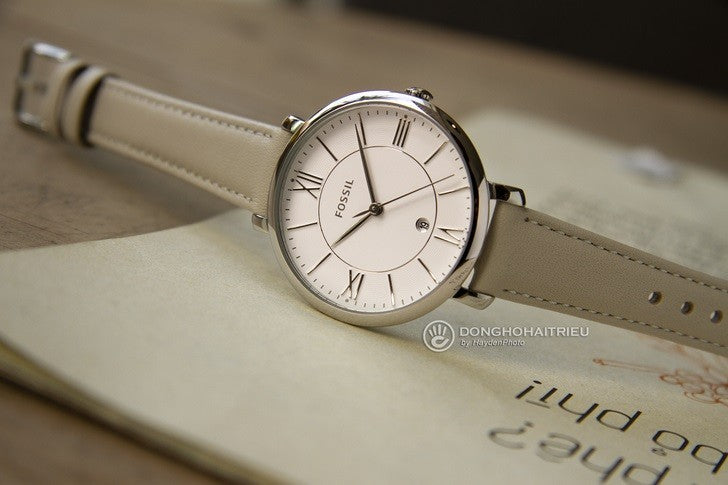 Fossil Jacqueline White Dial Beige Leather Strap Watch for Women - ES3793 Buy Now By Fossil
