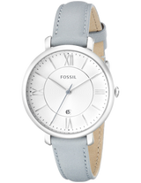 Fossil Jacqueline White Dial Light Blue Leather Strap Watch for Women - ES3821 Buy Now By Fossil