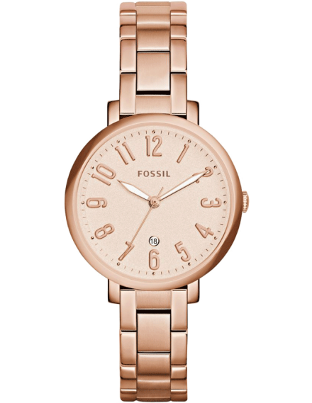 Fossil Jacqueline Rose Gold Dial Rose Gold Steel Strap Watch for Women - ES3970 Buy Now By Fossil