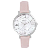 Shop Fossil Jacqueline Blush Mother of Pearl Dial Pink Leather Strap Watch for Women - ES4151 in USA