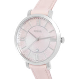 Shop Fossil Jacqueline Blush Mother of Pearl Dial Pink Leather Strap Watch for Women - ES4151 in USA