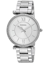 Fossil Carlie Silver Dial Silver Steel Strap Watch for Women - ES4341 Buy Now By Fossil