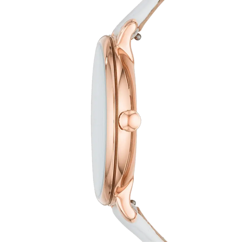 Fossil Jacqueline Quartz Mother of Pearl White Dial White Leather Strap Watch for Women - ES4579 Buy Now By Fossil