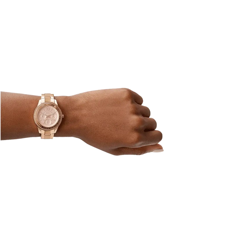Fossil Stella Sport Multifunction Rose Gold Dial Rose Gold Steel Strap Watch for Women - ES5106 Buy Now By Fossil