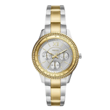 Fossil Stella Sport Multifunction Silver Dial Two Tone Steel Strap Watch for Women - ES5107 Buy Now By Fossil