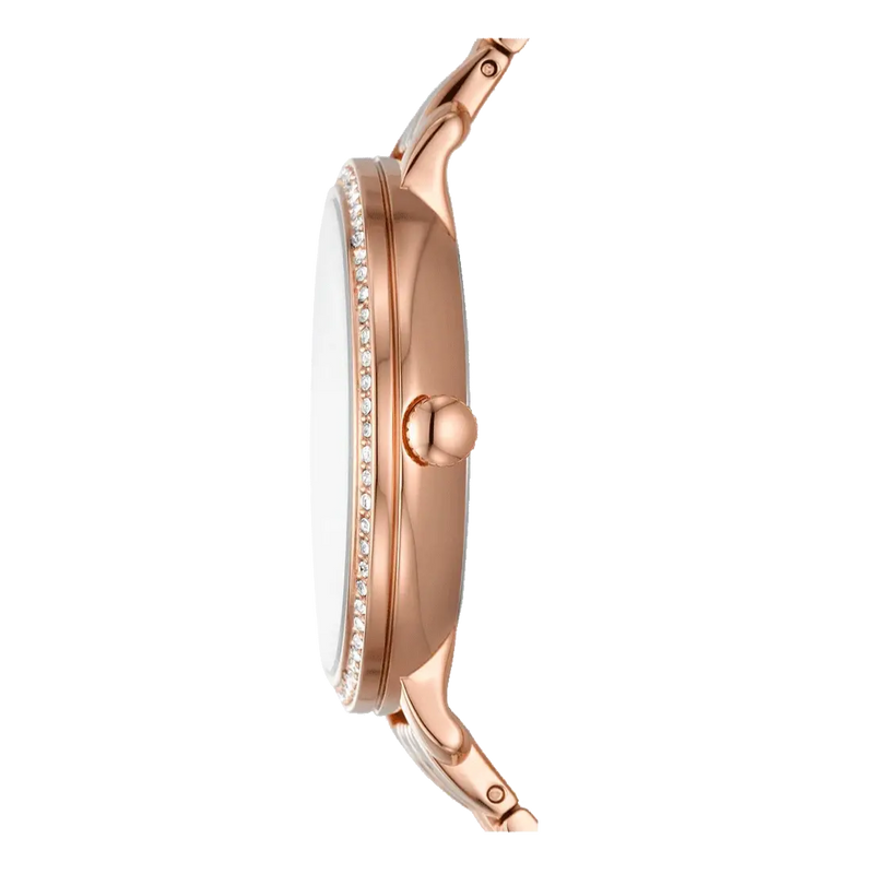 Fossil Jacqueline Analog Moonphase Mother of Pearl White Dial Rose Gold Steel Strap Watch for Women - ES5165 Buy Now By Fossil