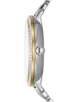 Fossil Jacqueline Analog Moonphase Mother of Pearl White Dial Two Tone Steel Strap Watch for Women - ES5166 Buy Now By Fossil