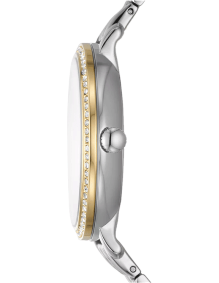 Fossil Jacqueline Analog Moonphase Mother of Pearl White Dial Two Tone Steel Strap Watch for Women - ES5166 Buy Now By Fossil