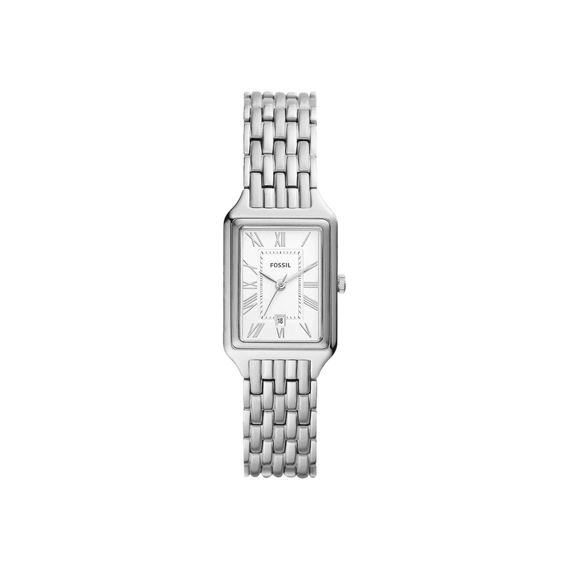 Fossil Raquel Three Hand Date White Dial Silver Steel Strap Watch for Women - ES5221 Buy Now By Fossil