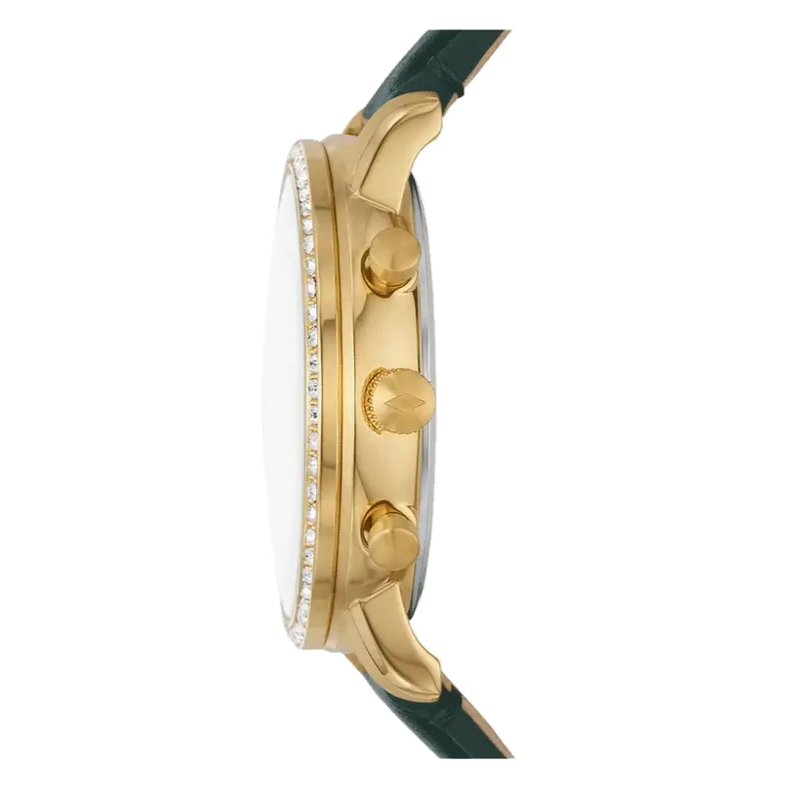 Fossil Neutra Chronograph Green Dial Green Leather Strap Watch for Women - ES5239 Buy Now By Fossil