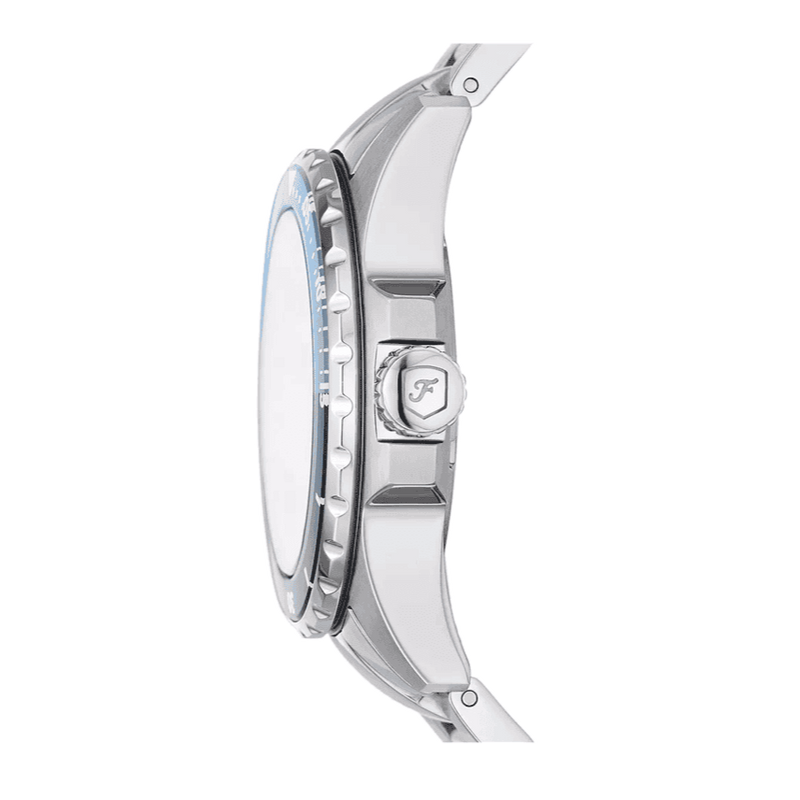 Fossil Blue Dive Three Hand Blue Dial Silver Steel Strap Watch For Women - ES5353 Buy Now By Fossil