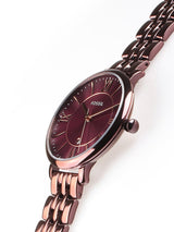 Fossil Jacqueline Brown Dial Brown Steel Strap Watch for Women - ES4100 Buy Now By Fossil